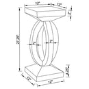 Empire - Square Side End Table - Silver by HouseOfZazla