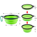 Collapsible Silicone Dog Bowls with Carabiner by LJGDeals