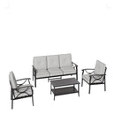Patio Furniture Set with Coffee Table and Cushions for Backyard by HouseOfZazla