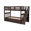 Stairway Bunk Bed With Storage And Guard Rail For Bedroom by Unique Piece Furniture