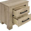 Sansome - 2 Drawer Nightstand Bedside Table - Oak by HouseOfZazla