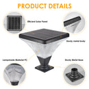 15" Black Outdoor Post Light - LED with Remote Control