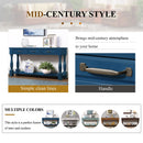 63inch Long Wood Console Table with 3 Drawers and 1 Bottom Shelf for Entryway Hallway Easy Assembly Extra-thick Sofa Table(Navy Blue)