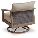Harmony Headlands - Swivel Lounge With Cushion - Natural / Gray by Unique Piece Furniture