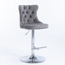 Swivel Adjustable Height Barstools Set of 2 by HouseOfZazla