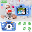 Dinosaur Kids Selfie Camera Cartoon Camera 48MP 1080P HD Digital Camera with Cartoon Case Card Reader 32G MMC Card for Boys Girls Aged 6+ Years Old