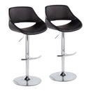 Fabrico - Contemporary Adjustable Bar Stool With Rounded T Footrest (Set of 2) by HouseOfZazla