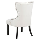 Baney Fabric Upholstered Dining Side Chair Cream and Black