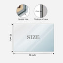 Rectangular Bathroom Mirror Square Angle Metal Frame Wall Mounted Hanging Plates Wall Mount Mirror For Bathroom (Horizontal & Vertical) by HouseOfZazla