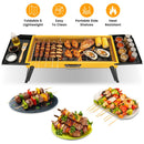 Portable Folding Charcoal Grill with Side Shelves