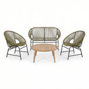 Nusa Outdoor Patio 4-Pcs Chat Set by HouseOfZazla