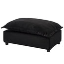 Modern Cozy Upholstered Armchair Sofa With Movable Ottoman by HouseOfZazla
