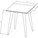 Utopia - Square End Table - Off White by HouseOfZazla
