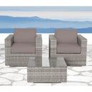Wicker Seating Group Set With Table And Cushions by Unique Piece Furniture
