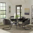 Marina - Round Dining Table - Gunmetal by HouseOfZazla