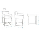 Ambassador - Counter Stool With Square Frame by HouseOfZazla