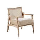 Chair With Cane Inset Back And Upholstered Seat - Light Brown by Unique Piece Furniture