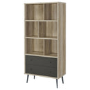 Minerva - 3 Shelf Bookcase With Drawers - Natural by HouseOfZazla