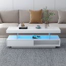 LED Coffee Table With 2 Drawers And Display Shelves by HouseOfZazla