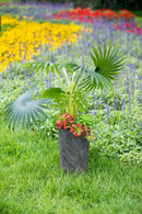 9.4x9.4x18.1" Cement Planter Large