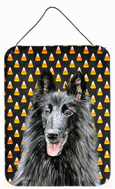 Belgian Sheepdog Candy Corn Halloween Portrait Wall or Door Hanging Prints