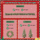 Pre-Lit Christmas Artificial Tree 4-Piece Set