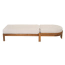 Patio Acacia Wood Chaise Lounge Chairs with Adjustable Backrest Set of 2