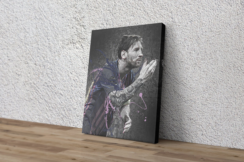 Lionel Messi Poster Soccer Player Barcelona Painting Hand Made Posters Canvas Print Kids Wall Art Man Cave Gift Home Decor