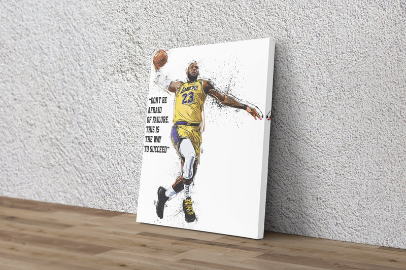 LeBron James Poster Los Angeles Lakers Basketball Quote Hand Made Posters Canvas Print Wall Art Home Decor