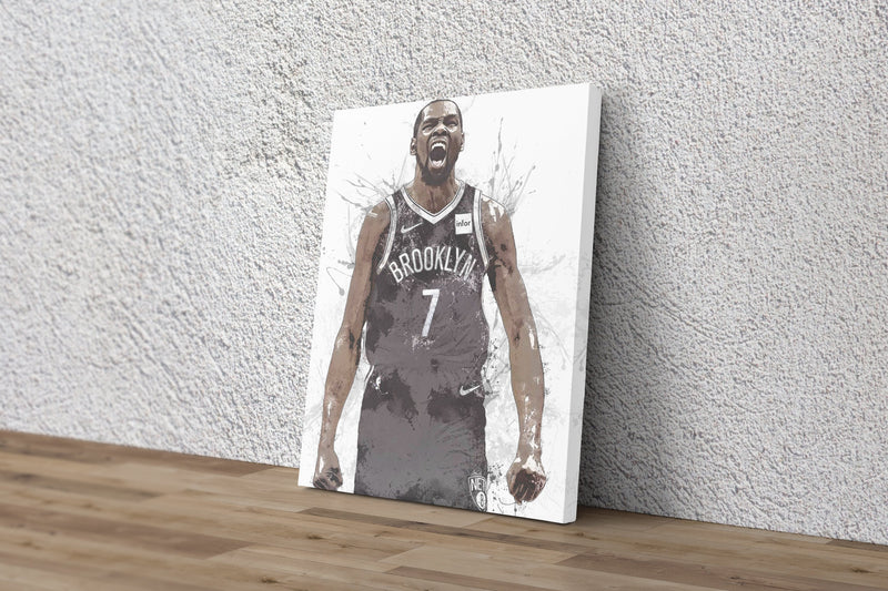 Kevin Durant Poster Brooklyn Nets Basketball Painting Hand Made Posters Canvas Print Kids Wall Art Man Cave Gift Home Decor