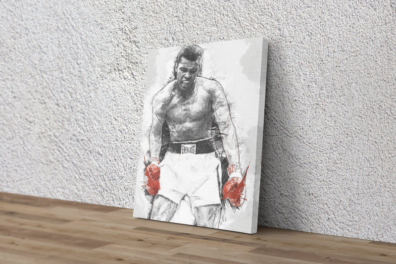 Muhammad Ali Art Poster Boxing The Greatest Hand Made Posters Canvas Framed Print Wall Kids Art Man Cave Gift Home Decor