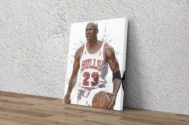 Michael Jordan Poster Chicago Bulls Basketball Painting Hand Made Posters Canvas Print Kids Wall Art Home Man Cave Gift Decor