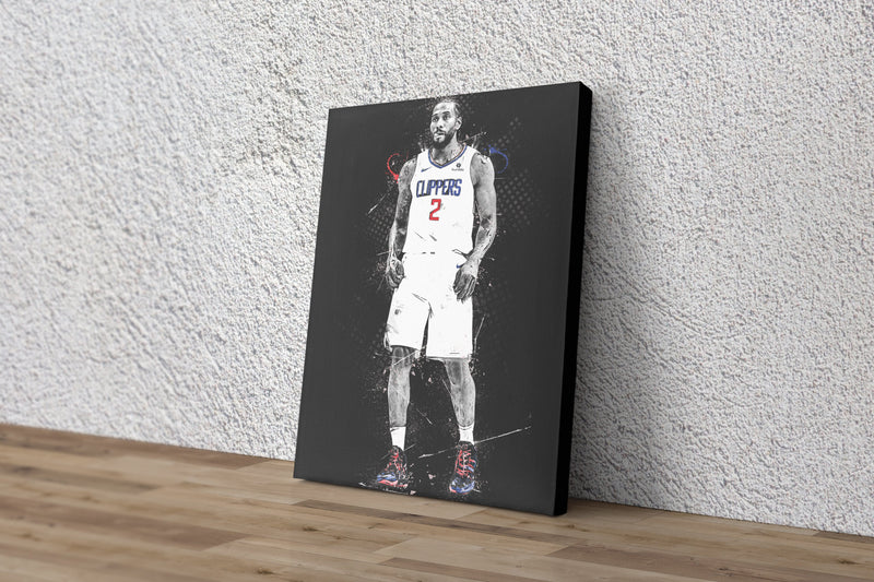 Kawhi Leonard Poster Los Angeles Clippers Basketball Painting Hand Made Posters Canvas Print Kids Wall Art Man Cave Gift Home Decor