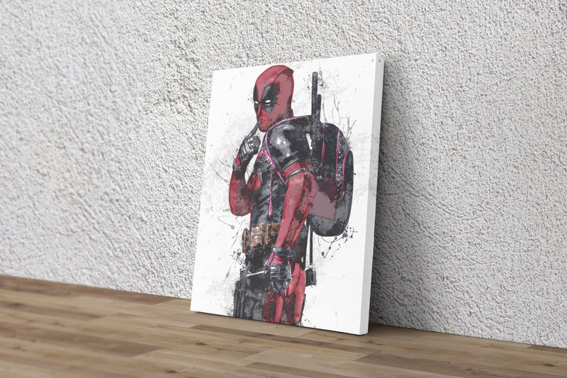 Deadpool Poster Marvel Comics Painting Hand Made Posters Canvas Print Kids Wall Art Man Cave Gift Home Decor