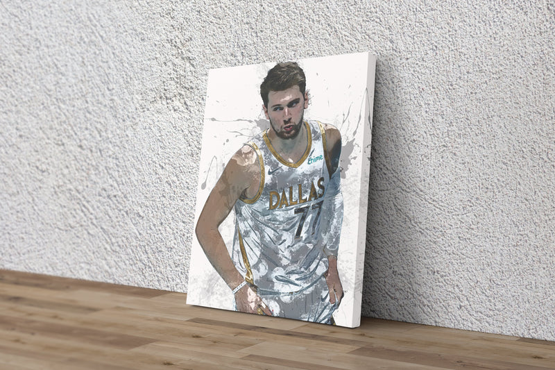 Luka Doncic Poster Dallas Mavericks Digital Painting  Basketball Hand Made Posters Canvas Print Kids Wall Art Man Cave Gift Home Decor