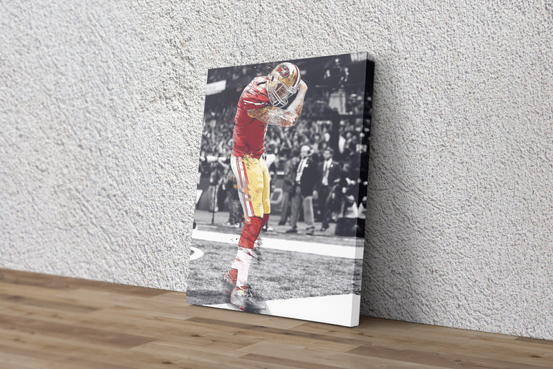 Colin Kaepernick Celebration Poster San francisco 49ers Football Hand Made Posters Canvas Print Kids Wall Art Man Cave Gift Home Decor