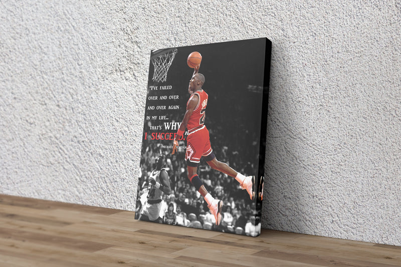 Michael Jordan Quote Poster Chicago Bulls Basketball Hand Made Posters Canvas Print Wall Art Home Decor