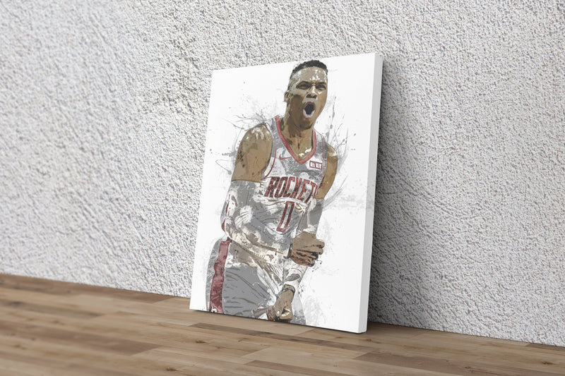 Russel Westbrook Poster Houston Rockets Painting BasketBall Hand Made Posters Canvas Print Wall Kids Art Man Cave Gift Home Decor