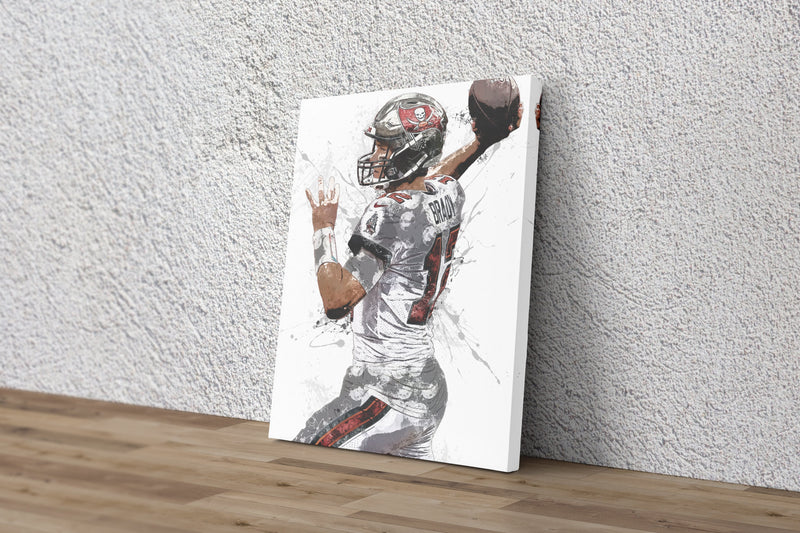 Tom Brady Canvas Poster Tampa Bay Buccaneers Football Hand Made Posters Canvas Print Kids Wall Art Man Cave Gift Home Decor