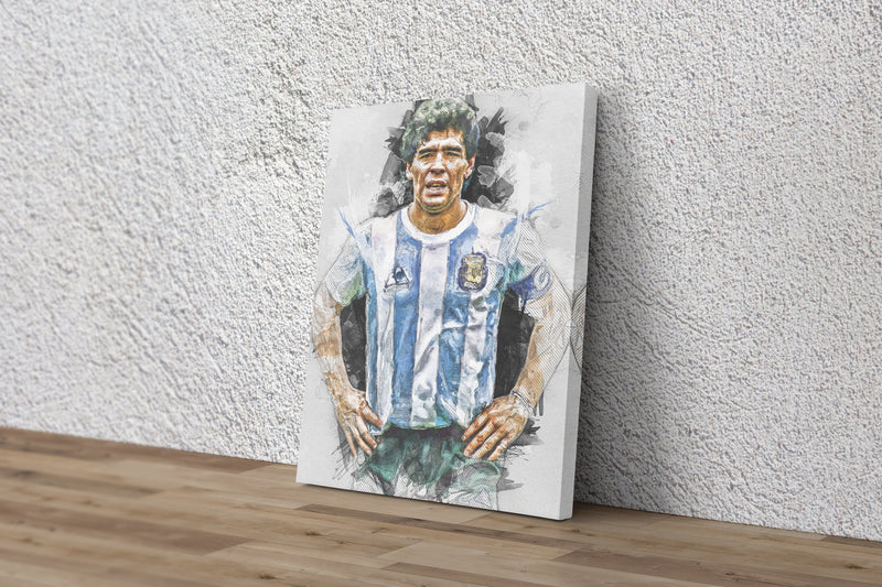 Maradona Poster Napoli Soccer Painting Hand Made Posters Canvas Print Kids Wall Art Man Cave Gift Home Decor