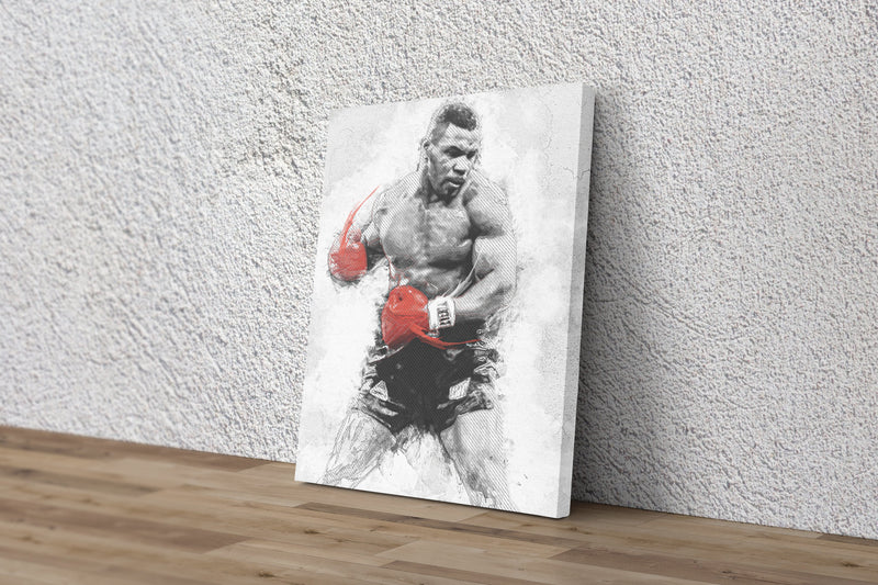 Mike Tyson Poster Boxing Painting Hand Made Posters Canvas Print Wall Art Man Cave Gift Home Decor