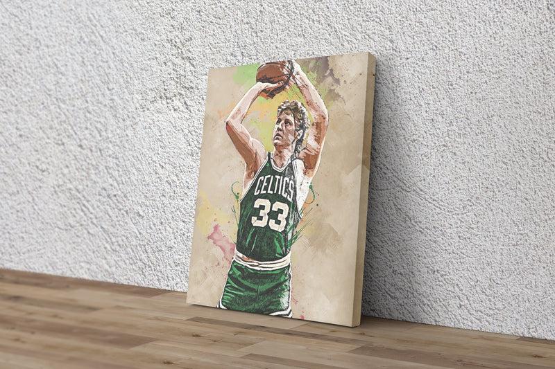 Larry Bird Poster Boston Celtics Basketball Painting Hand Made Posters Canvas Print Wall Kids Art Man Cave Gift Home Decor