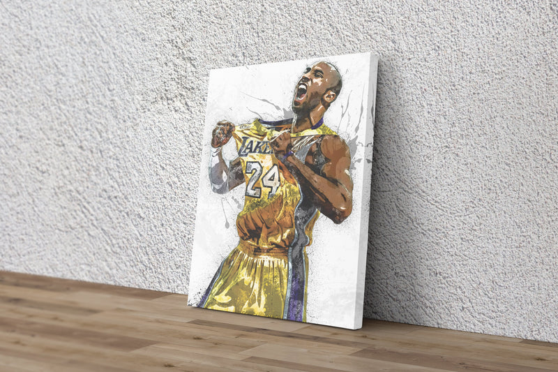 Kobe Bryant Poster Los Angeles Lakers Basketball Painting Hand Made Posters Canvas Print Kids Wall Art Man Cave Gift Home Decor