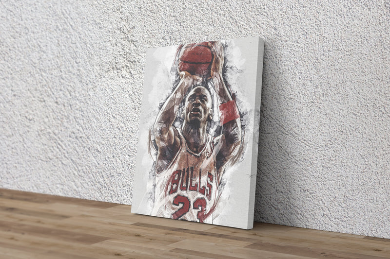 Michael Jordan Art Poster Chicago Bulls Basketball Hand Made Posters Canvas Framed Print Wall Kids Art Man Cave Gift Home Decor