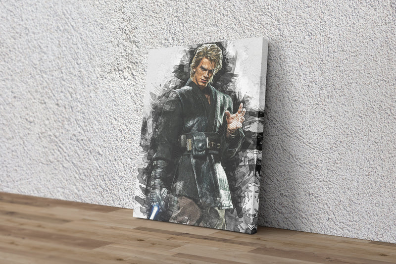 Anakin Skywalker Poster Star Wars Movie Painting Hand Made Posters Canvas Print Kids Wall Art Man Cave Gift Home Decor