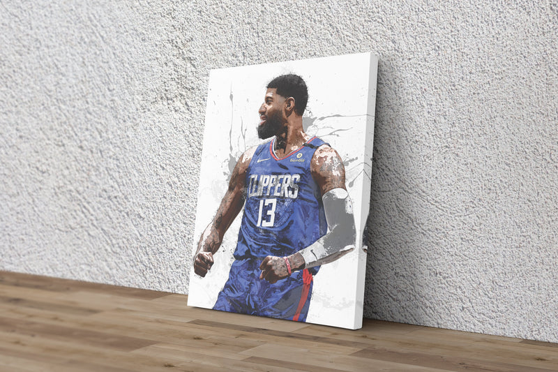 Paul George Poster Los Angeles Clippers Basketball Painting Hand Made Posters Canvas Print Kids Wall Art Man Cave Gift Home Decor