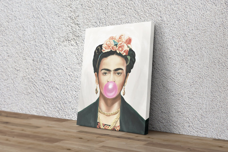 Frida Kahlo Gum Poster Painter Hand Made Posters Canvas Print Wall Art Home Decor