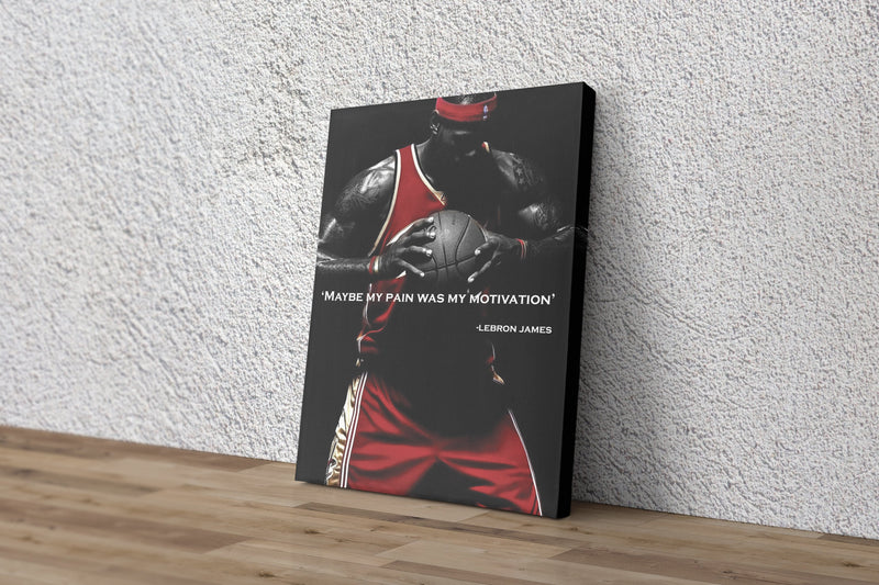 LeBron James Poster Cleveland Cavaliers Basketball Quote Hand Made Posters Canvas Print Wall Art Home Decor