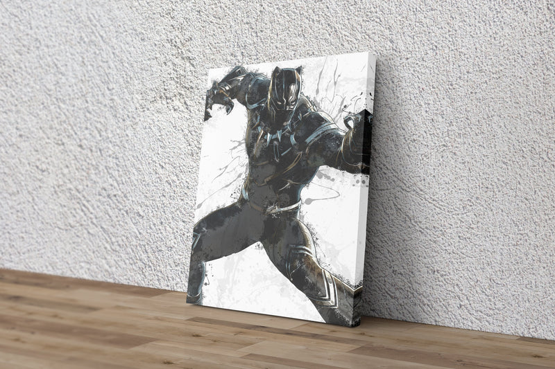 Black Panther Poster Marvel Superhero Comics Painting Hand Made Posters Canvas Print Kids Wall Art Man Cave Gift Home Decor