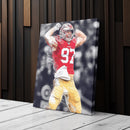 Nick Bosa Canvas Art – 49ers NFL Celebration Wall Decor